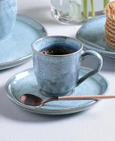 Porto Brasil Stoneware Coffee Cup and Saucer Set