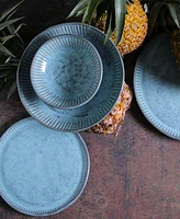 Porto Brasil Stoneware Linhas Dessert Plates, Set of 6