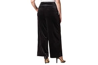 Kiyonna Plus Velvet Luxe Wide Leg Pants