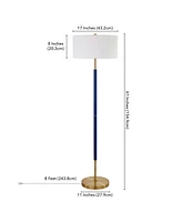 Hudson & Canal 61.5" Metal Simone 2-Light Floor Lamp