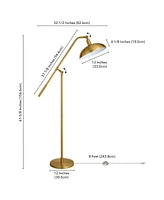 Hudson & Canal 62" Metal Devon Boom Arm Floor Lamp