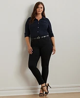 Lauren Ralph Plus Roll-Tab-Sleeve Shirt