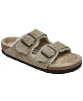 Birkenstock Women's Arizona Shearling Suede Leather Sandals from Finish Line
