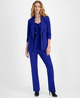 Bar Iii Women's Ruched-Sleeve Open-Front Blazer, Created for Macy's