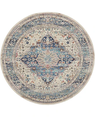 Nourison Home Vintage Kashan VKA07 6'x6' Round Area Rug