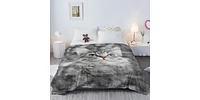 Slickblue Cute Cat Blanket for Cat Lovers Fleece Flannel Throw Black and White Print