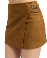 En Saison Women's Logan Faux-Suede Mini Skirt