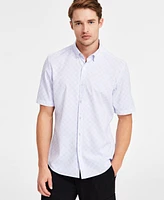 Alfani Men's Alfatech Geometric Print Shirt, Exclusively at Macy's