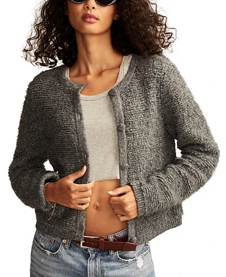 Lucky Brand Women's Button-Front Sweater Lady Jacket