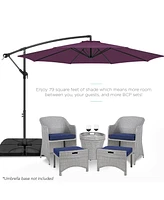 Best Choice Products 10ft Offset Hanging Outdoor Market Patio Umbrella w/ Easy Tilt Adjustment