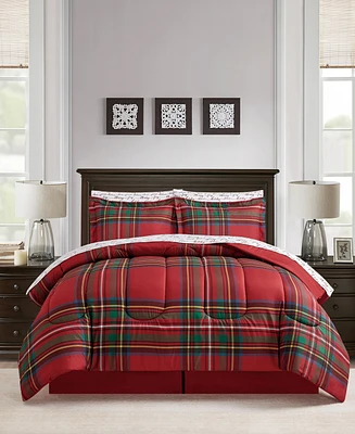 Sunham Holiday Script 8-Pc. Comforter Set, Exclusively at Macy's