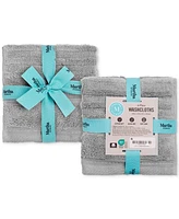 Martha Stewart Quick Dry Cotton Solid 4-Pc. Washcloth Set, 13" x 13", Exclusively at Macy's