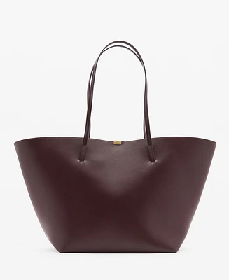 Mango Women's Metal Detail Shopper Bag