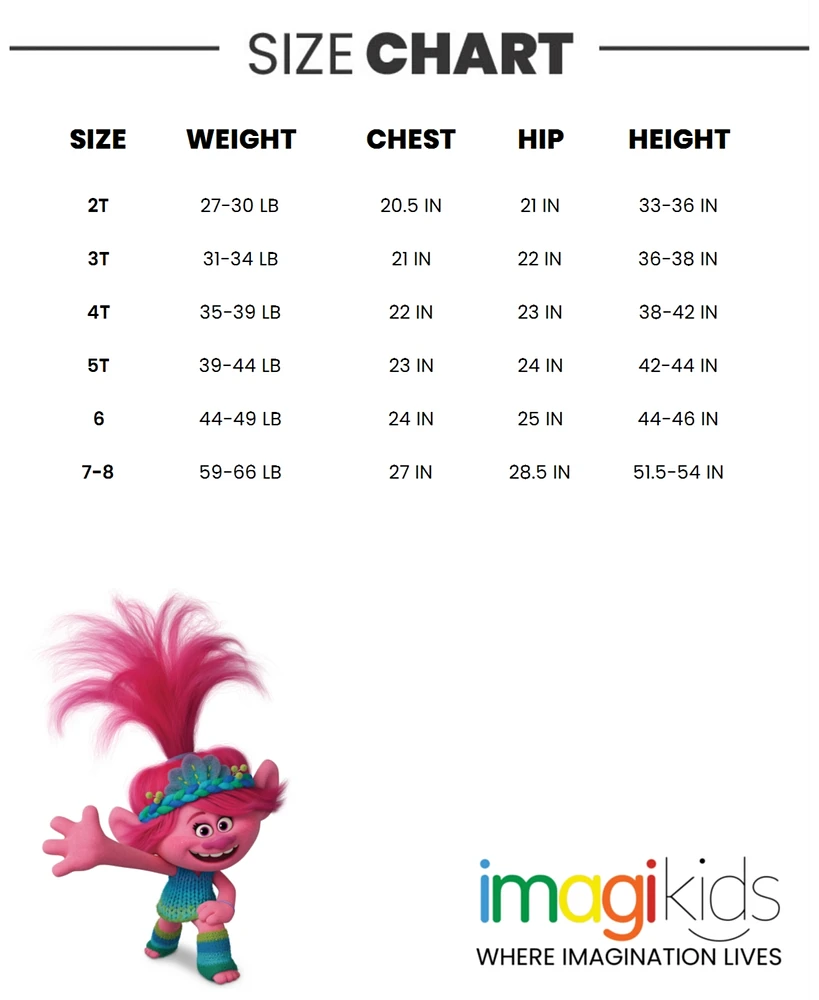 Dreamworks Toddler Girls Trolls Poppy Viva T-Shirt and Chambray Shorts Outfit Set to
