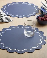 kate spade new york Scallop Edge 15" Round Reversible Placemats, Set of 6