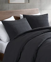Closeout! Kenneth Cole New York Crosswalk Herringbone Embossed 2-Pc. Duvet Cover Set, Twin