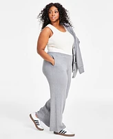 Nina Parker Trendy Plus Size Rib-Knit Sweater Pants