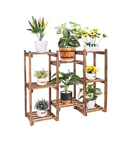 Unho Multifunctional 8 Tiers Garden Patio Plant Stand Flowers Rack Indoor Outdoor