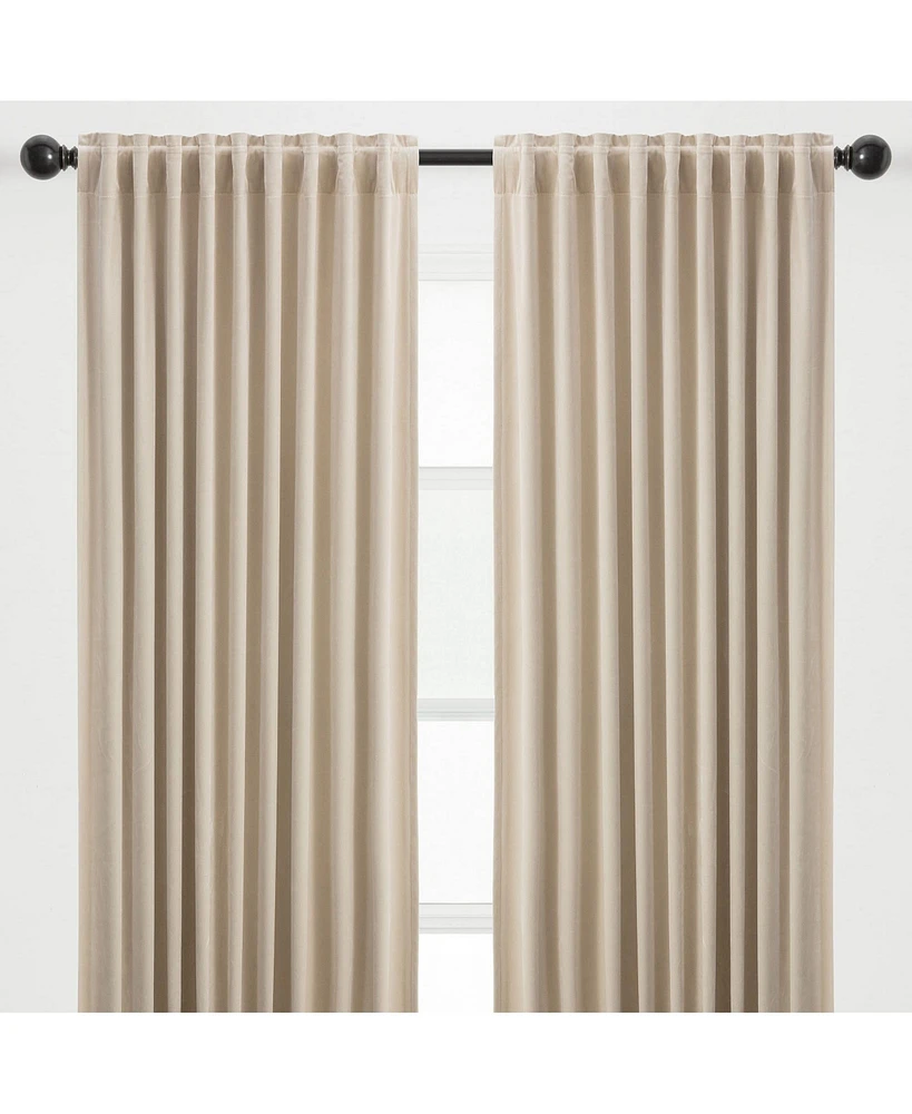 Chanasya Premium 2-Panel Blackout Velvet Curtains