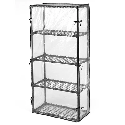 Heavy-Duty 5-Shelf Wire Rack with Cover: Versatile Storage Solution for Home and Business