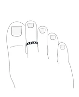 Bling Jewelry Bali style Round Dot Midi Band Toe Ring Silver Sterling Mid Finger