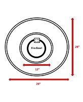 Mondawe 9'' H x 28'' W Fiber Reinforced Concrete Outdoor Fire pit