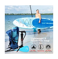 SereneLife Rising Flow Stand-Up Paddle-Board (Sup) with Waterproof Mobile Phone Case, 10'6"