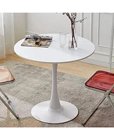 Modern Round Dining Table, " Kitchen Dining Room Furniture, Coffee Table, Leisure Table, Living Room Table, White