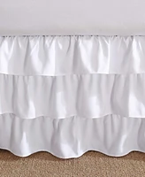 Poppy & Fritz Solid Microfiber White Bedskirt-King