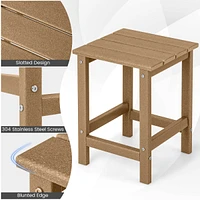 Vebreda 14 Inch Square Weather-Resistant Adirondack Side Table