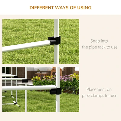 6 Piece Dog Agility Training Equipment for Dog Agility Course with Adjustable Height Jump Bars, Included Carry Bag, & Displacing Top Bar, White