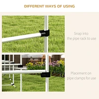 6 Piece Dog Agility Training Equipment for Dog Agility Course with Adjustable Height Jump Bars, Included Carry Bag, & Displacing Top Bar, White