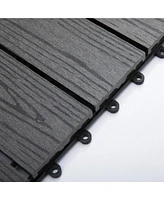 Streamdale Furniture Interlocking Deck Tiles: Grey Outdoor Flooring