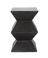 Simplie Fun Geometric Concrete Side Table: Modern, Durable, And Portable