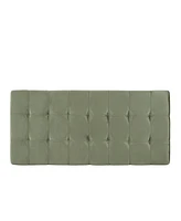 Streamdale Furniture Tufted Velvet Storage Ottoman with Lift-Top and Waffle Stitching