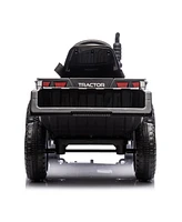 Streamdale Furniture 12V Kids Ride On Electric Tractor Black Knight, Kids Ride On Toy.2WD, Non