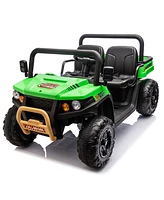 Streamdale Furniture 24V Xxxl Kids Ride On Utv W/Parents Remote Control, Two-seater, Automatic tipping bucket, Rear wheel suspension, Slow start