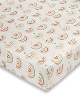 Crane Baby Infants Parker Fitted Rainbow Crib Sheet