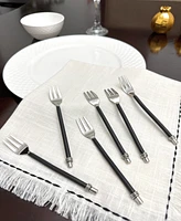 Vibhsa Curved 6-Pc. Cake Fork Set, Service for 6