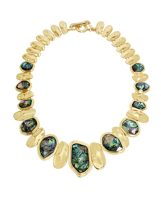 Robert Lee Morris Soho Abalone Molten Collar Necklace