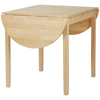 Streamdale Furniture 55" Solid Wood Kitchen Table, Drop Leaf Tables for Small Spaces, Folding Dining Table, Natural