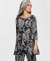 Jm Collection Women's Printed Swing Top, Exclusively at Macy's