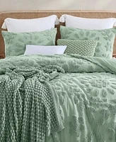 Peri Home Chenille Laurel 3-Pc. Duvet Cover Set