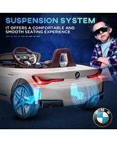 Simplie Fun Electric Car for Kids, 12V Licensed Bmw Ride on Car with 2.4G Remote Control, Suspension System, Horn Honking, Music, Lights for Boys and