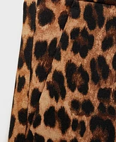 Mango Women's Leopard Skirt Pants