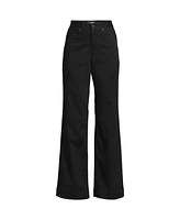 Lands' End Women's Petite High Rise 5 Pocket Wide Leg Chino Pants