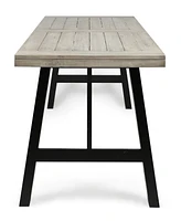 Simplie Fun Valverde 3-Piece Gray Acacia Wood Picnic Dining Set