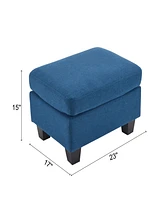 Springfield Navy Blue Ottoman: Contemporary Comfort and Versatile Style