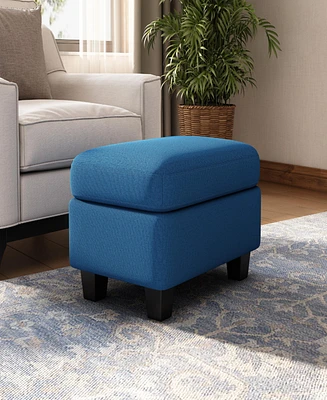 Simplie Fun Springfield Navy Blue Ottoman: Contemporary Comfort and Versatile Style