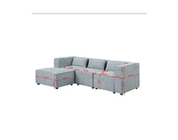 Simplie Fun Plush Chenille Modular Sofa with Ottoman: Comfort, Style, and Versatility